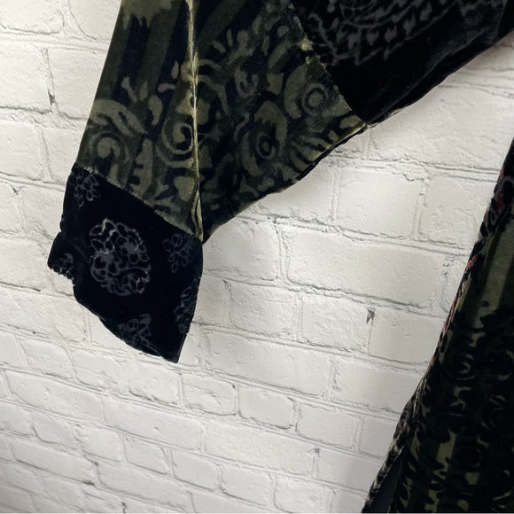 KOOS Of Course Velvet Button Front Silk Blend Tunic/Duster size Medium - Picture 4 of 6